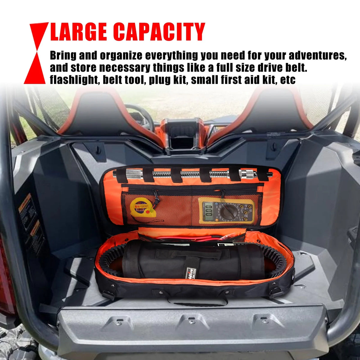 Organizer Portable Tool Tool Tool Bag Car Truck Kit Storage UTV for Storage Pouch Travel Roll with Universal ATV Goldfire Wrench