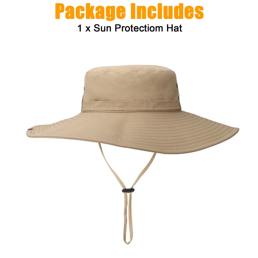 Wide Cap Hiking for Men UV Protection Garden Fishing Brim Bucket Women Hat Sun