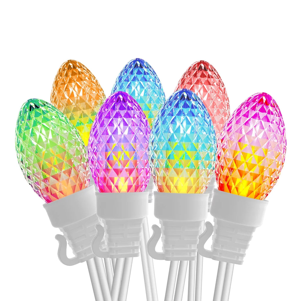 Eva's Bulbs Lights Color Waterproof Changing C9 23ft Light Outdoor, 20 LED Lights Christmas String