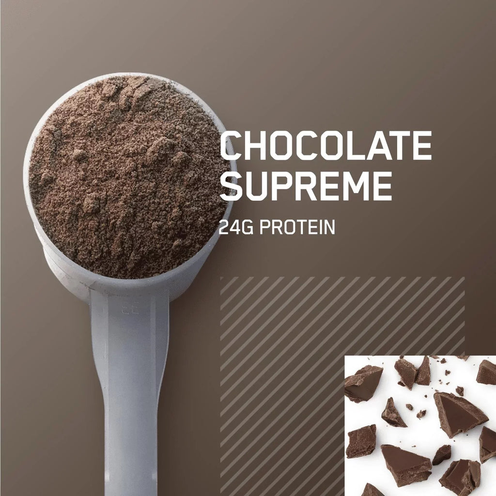 Supreme, 100% Servings lb, g Gold Nutrition, Optimum Powder, 25 Protein Chocolate 1.87 Casein, 24 Standard