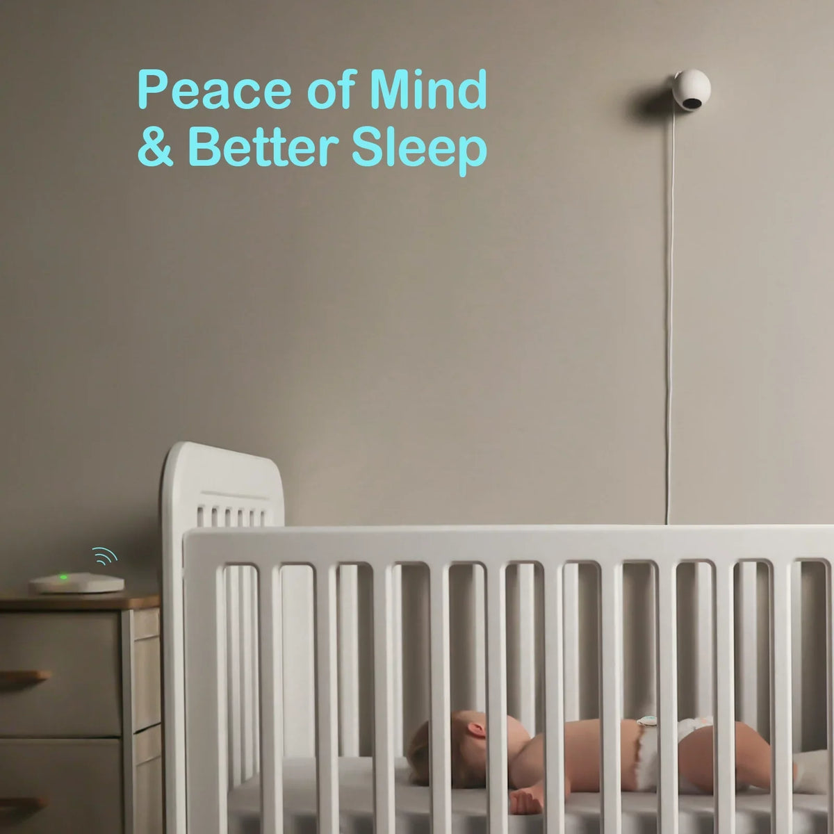 Temperature, Sleeping Pink Audio Abdominal Baby on Position Sense-U Baby's Abdominal and Smartphones, Alerts Monitor - with for Rollover Safety Baby Smart Movement, Tracks Movement Instant