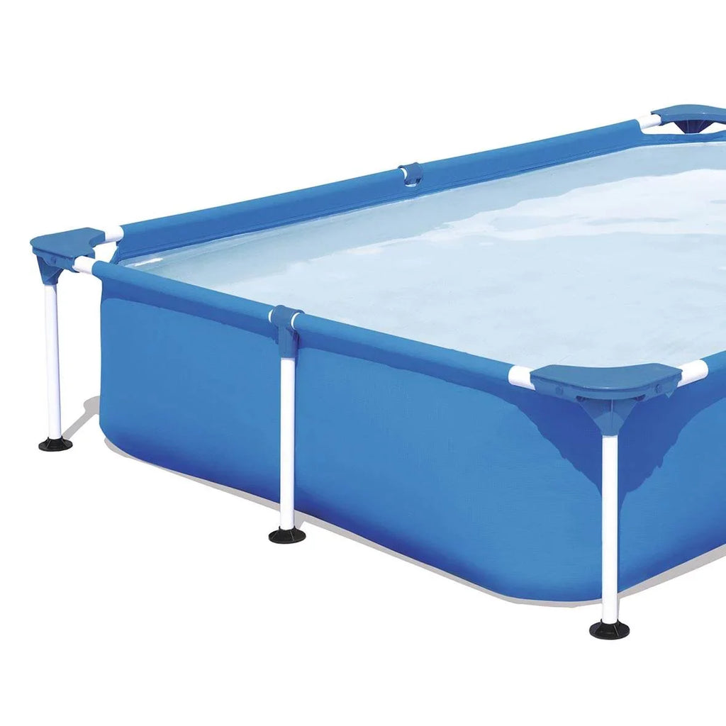 Above Swimming Metal Rectangular 4.9 Ground x 1.4 Frame 7.25 Steel Kids Bestway Pro x ft Pool,