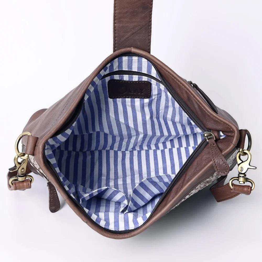 HOBO Leather purse women Tooled Genuine bag Hand OHLAY western KBK131 handbag KB Hair-on