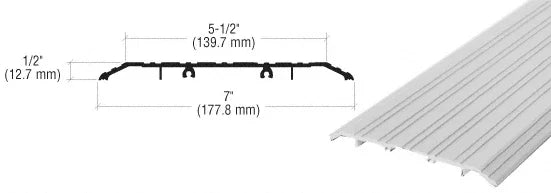 Aluminum in CRL - 7" TH017A72 Length x Threshold 73" 1/2" Saddle