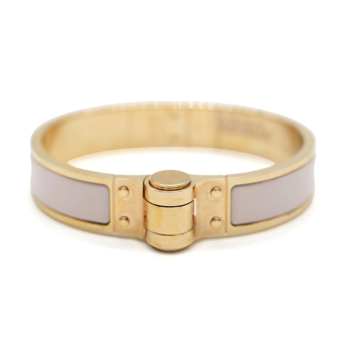 Hinged Narrow Charniere Hermes Candeur Pre-Owned Uni Rose In Bracelet