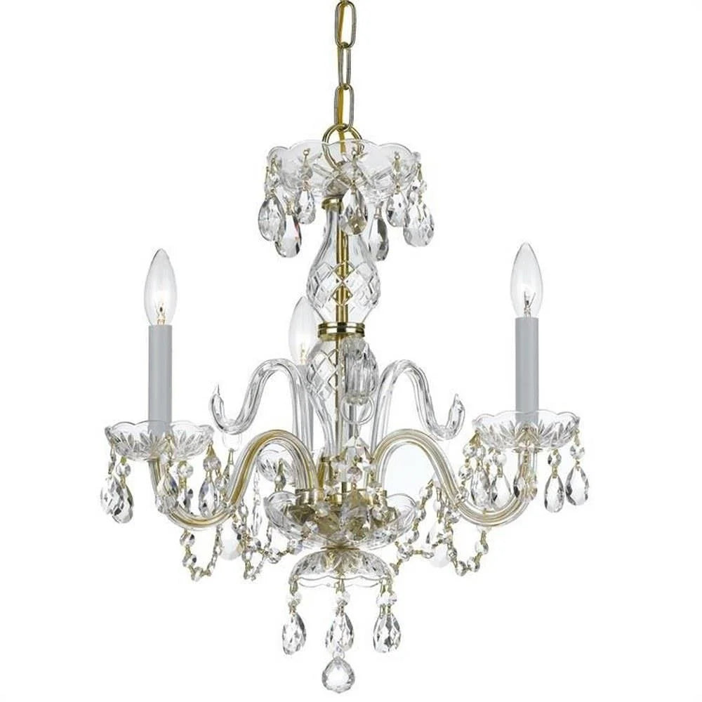 Classic Style 16 Light Bailey High-Swarovski inches Wide Type-Polished Brass Chandelier Mini inches 18 Three Crystal Crystal By Finish in Spectra