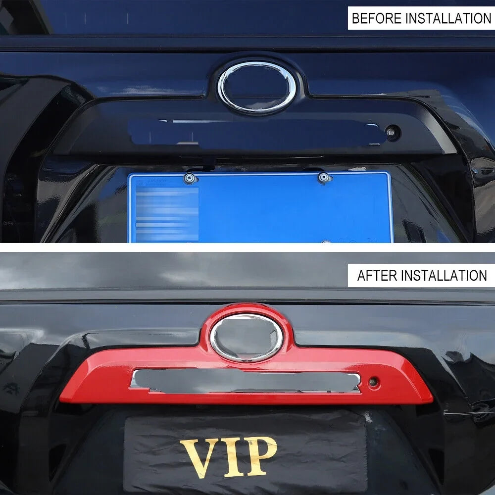 Trim 4Runner Cover Handle Frame Tailgate Bezels Red Trunk Rear Decor Teledu