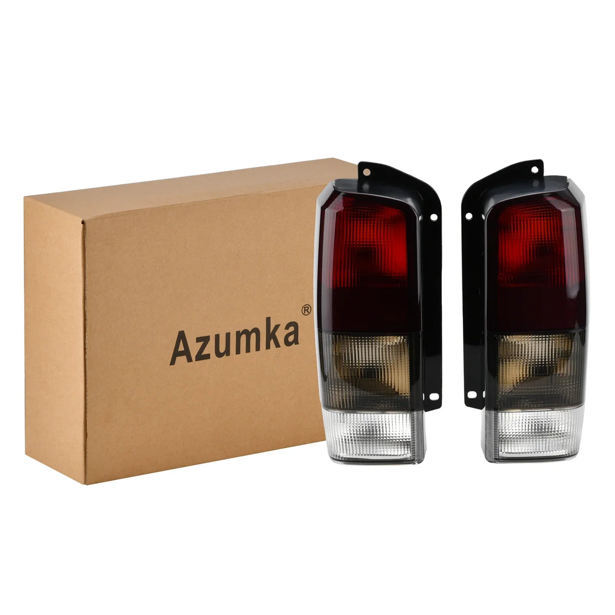 Rear Red/black Lens Set(Left Right)Compatible for with Cherokee Lamps XJ Smoke 1997-2001 XJ Fits Lights Jeep 97-01 + Tail Tail