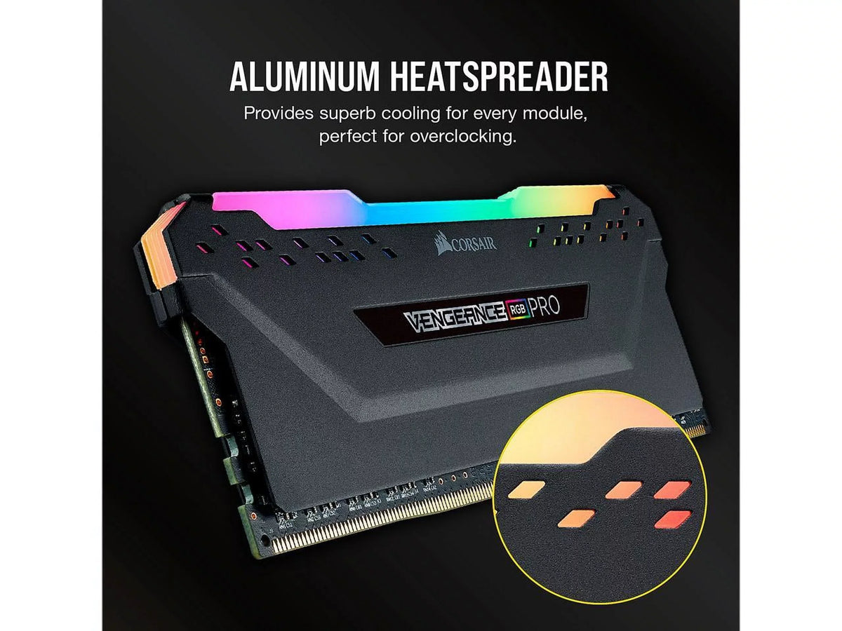 DDR4 - Memory Black PRO 3200MHz LED (2x8GB) 16GB RGB Desktop Vengeance C16 Corsair