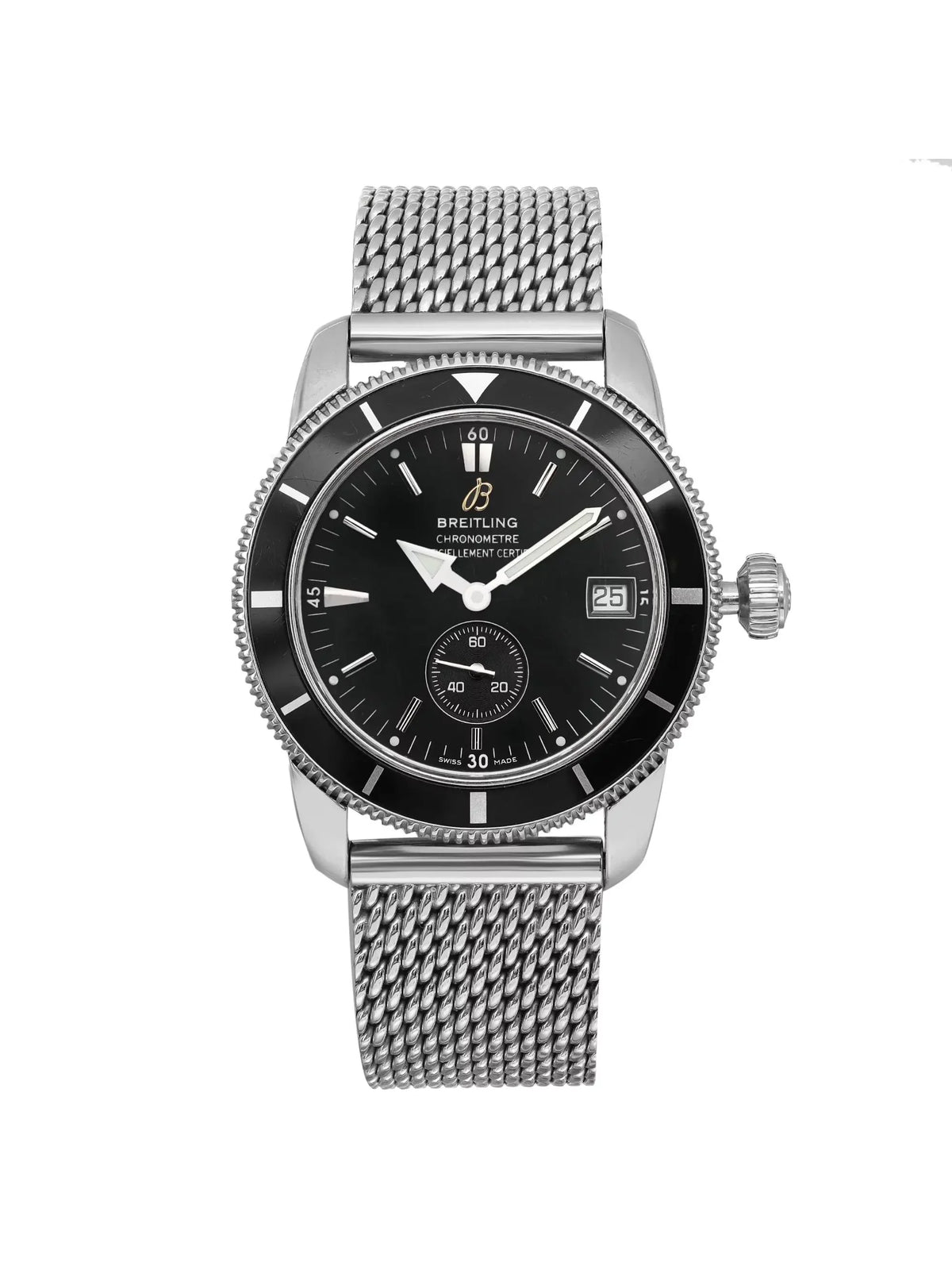 Breitling Heritage Mens Dial Steel 38mm SuperOcean A3732024-B869SS Black Watch