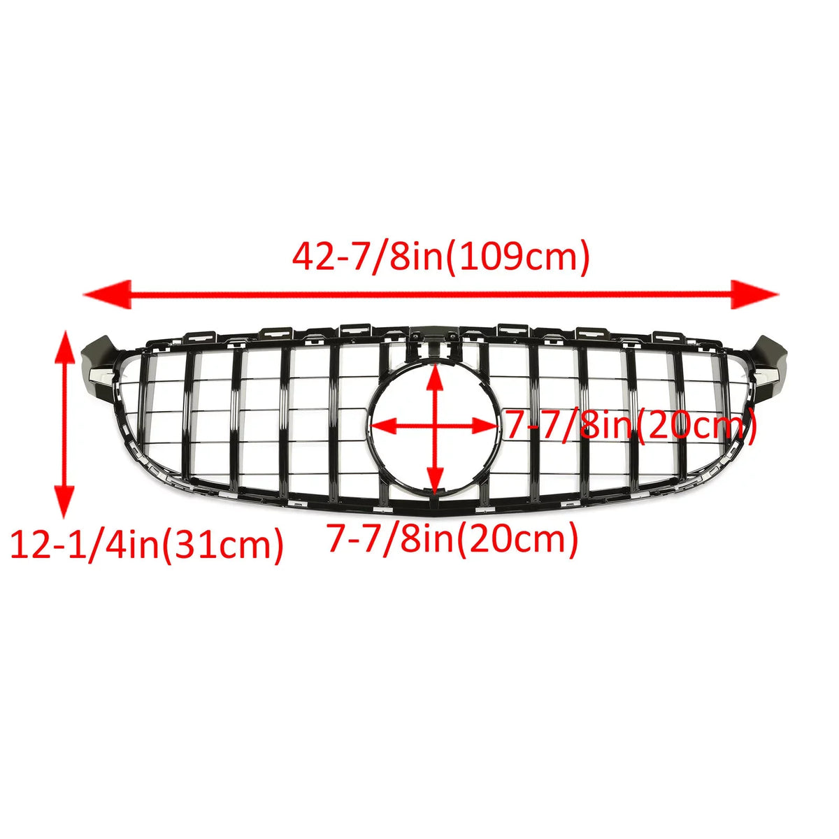 AMG Bumper Black S 2018 Or Cover Both Grille 2017 for with W205 for Benz 2016 Front Kojem Camera Mercedes without Model C63 Painted 2015