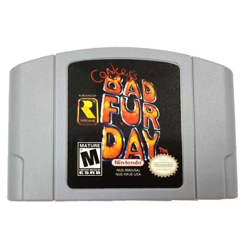 Conkers fd- bad day card fur nintendo game video n64