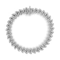 Miracle Link Wreath (I-J color, .925 Bracelet clarity) 7.25" I3 Cttw 2.00 Set Sterling Diamond Silver - Laurel
