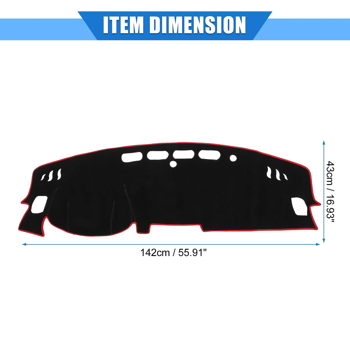 Unique Nissan Altima Dashboard Cover Center 2019-2020 Car Polyester Red Bargains Compatible for Protective Console