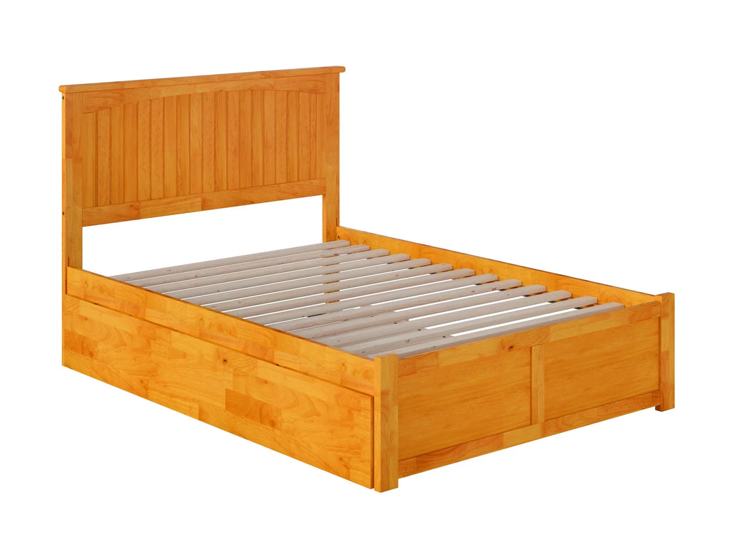 Platform with and in Footboard Trundle Caramel Bed Size Size Full Full Nantucket AFI Panel Latte