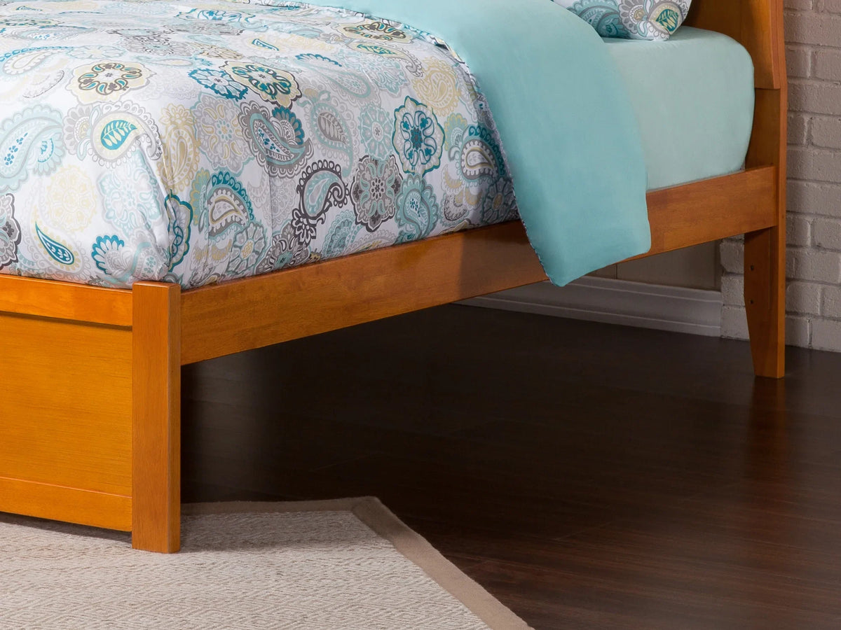 Platform with and in Footboard Trundle Caramel Bed Size Size Full Full Nantucket AFI Panel Latte