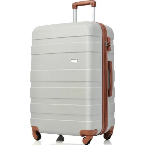 Grey Model Lock Clearance Suitcase Light Wheels 3pcs Luggage Suitcase Durable with Sets TSA sets Expandable Hardshell Brown) and New Spinner Lightweight Luggage 20''24''28''( Hardside ABS