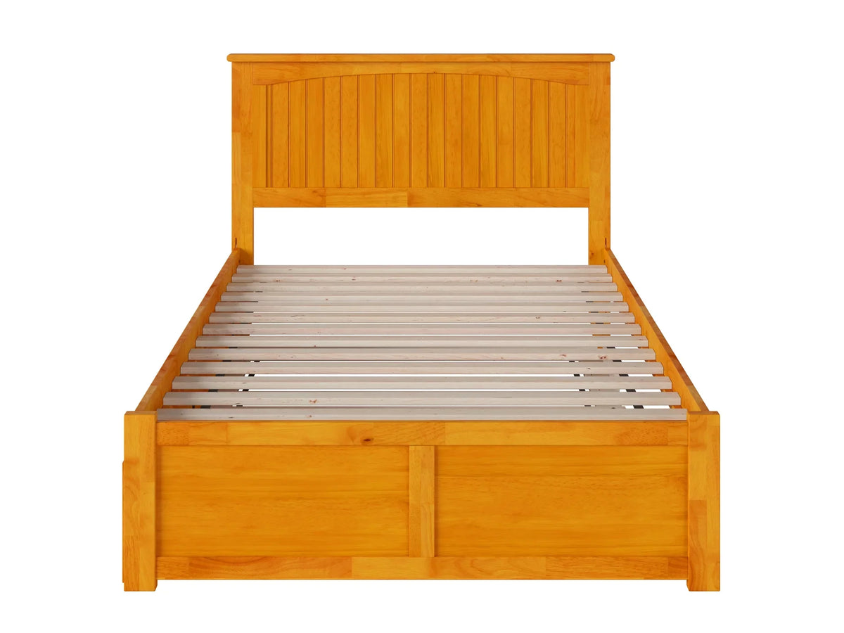 Platform with and in Footboard Trundle Caramel Bed Size Size Full Full Nantucket AFI Panel Latte