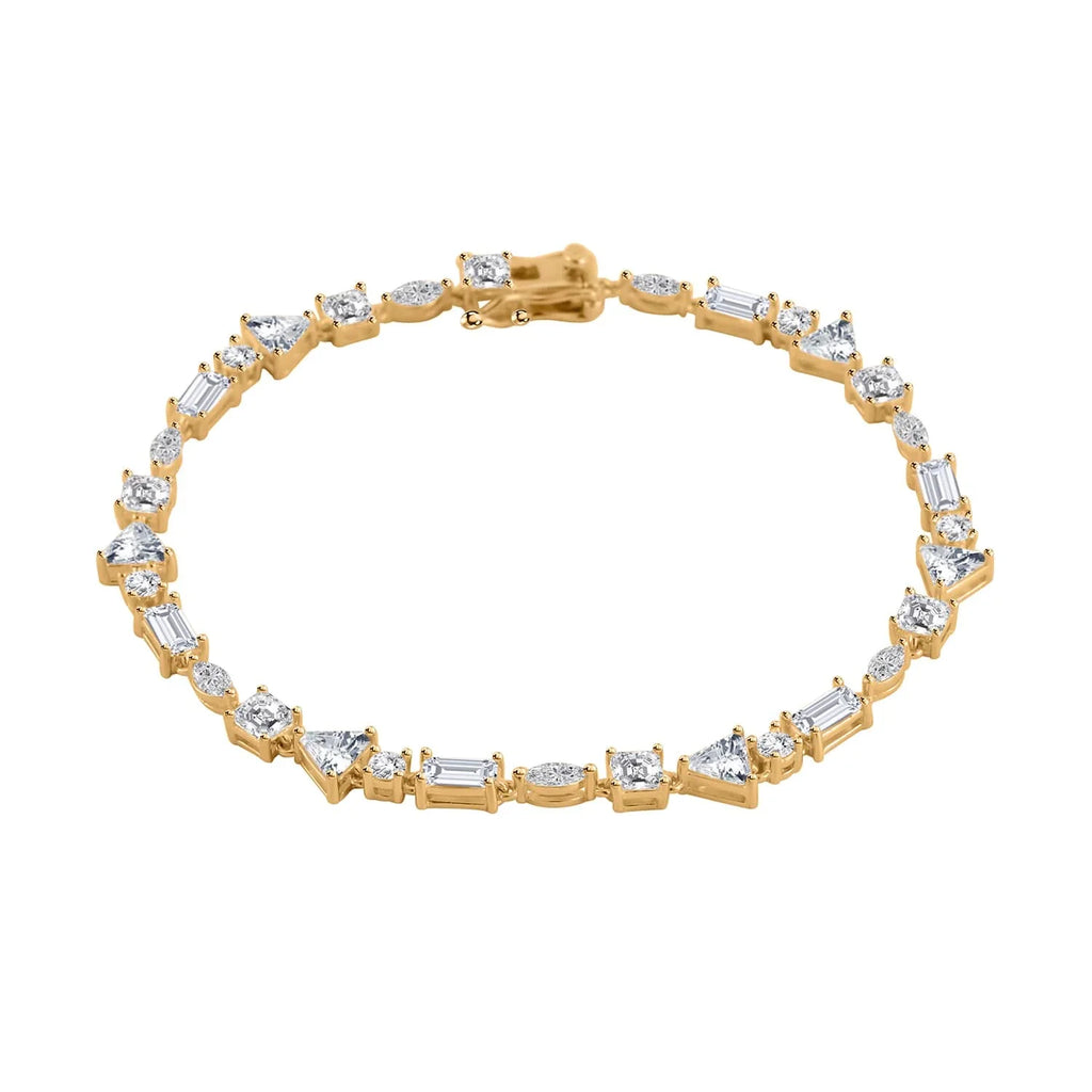 Cubic Day 8" Vermeil Birthday Size for 10.66 Jewelry Shop Gifts CZ Mothers Plated Marquise Sterling Ct for LC Bracelet Women Silver Lustro Gold Mom Stella 925 Zirconia Yellow