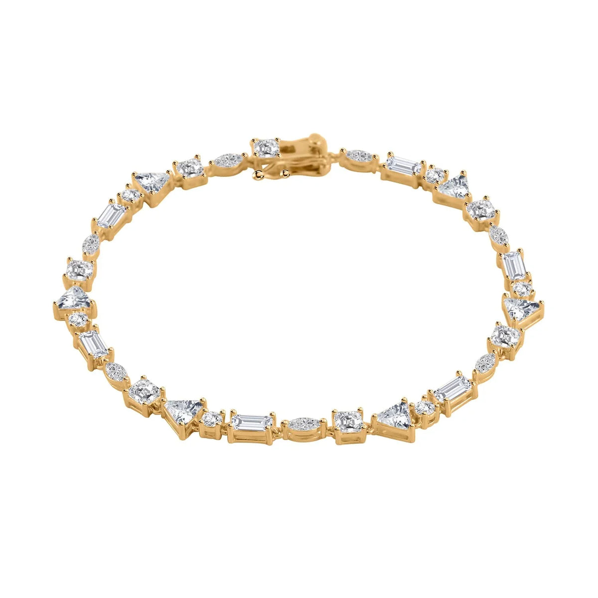Cubic Day 8" Vermeil Birthday Size for 10.66 Jewelry Shop Gifts CZ Mothers Plated Marquise Sterling Ct for LC Bracelet Women Silver Lustro Gold Mom Stella 925 Zirconia Yellow