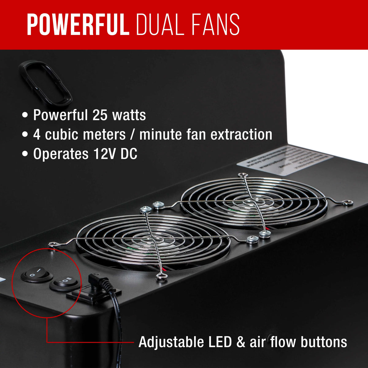 Dual Lights, Kit LED Portable, Fan, Hose Spray to Exhaust Airbrush (Extends Booth Hobby 5.6 up with Extension Feet)