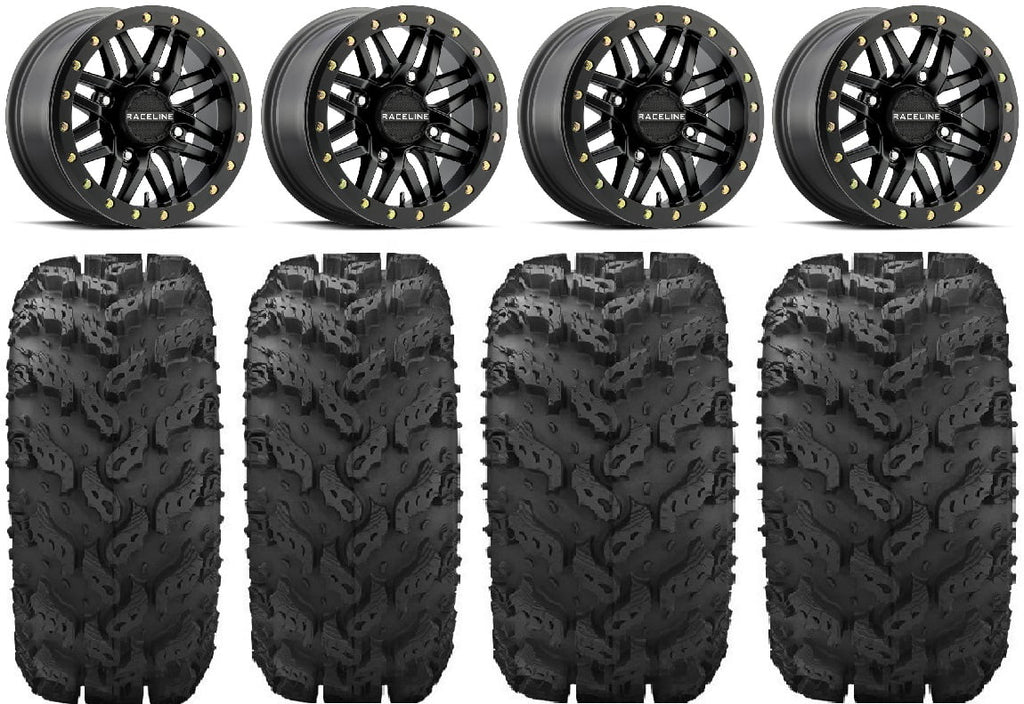 Tires Pro Bdlk Reptile Mule Bk 27" 14" Wheels FXT Raceline Kawasaki Ryno
