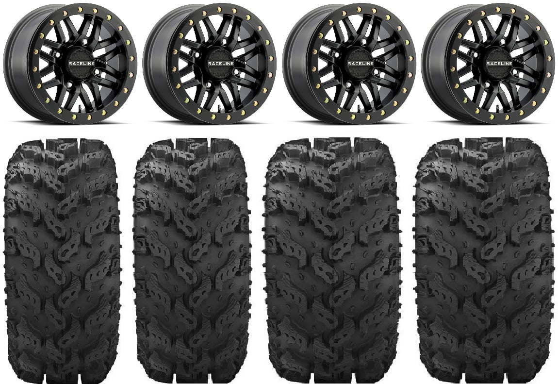 Tires Pro Bdlk Reptile Mule Bk 27" 14" Wheels FXT Raceline Kawasaki Ryno