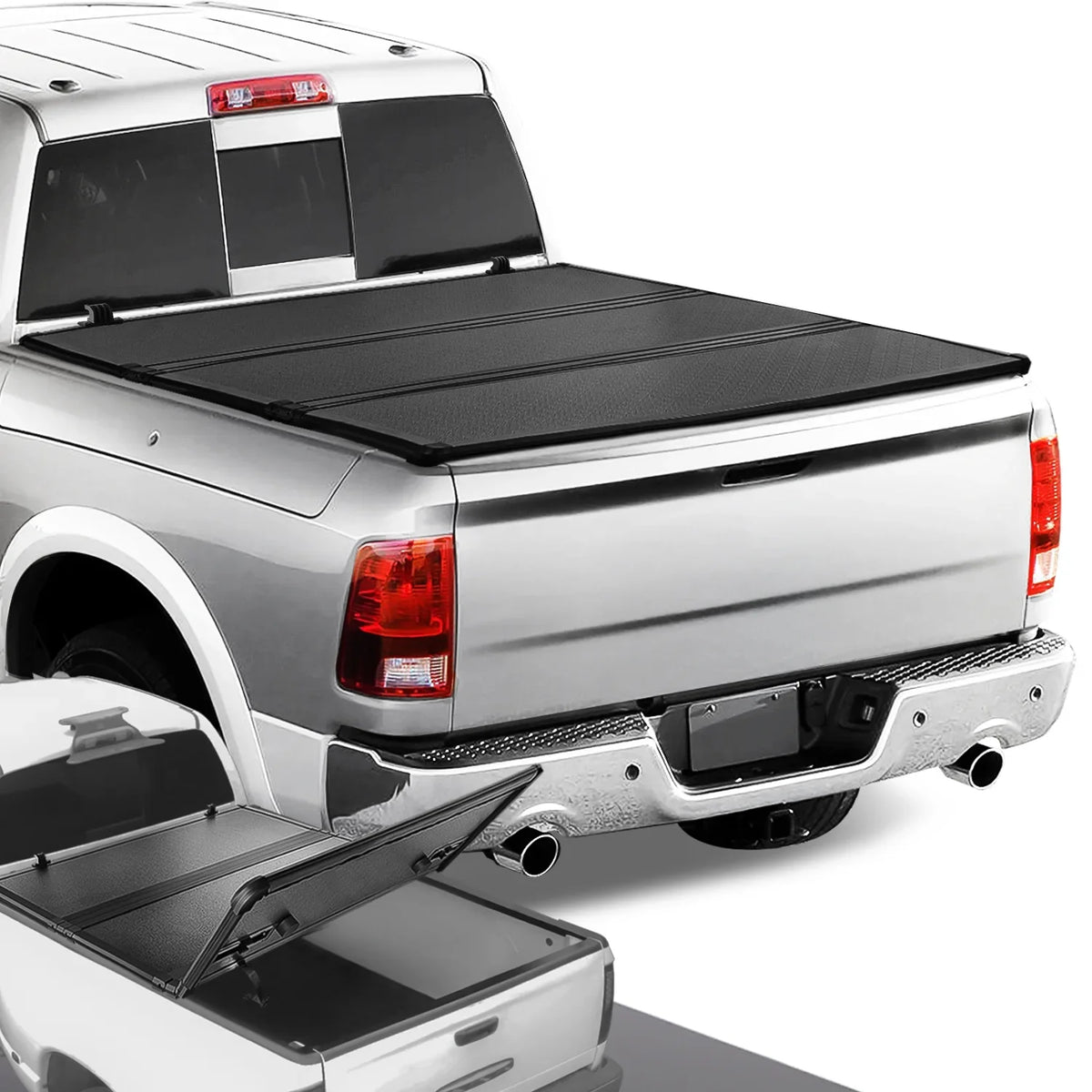 Tonneau -Fold Short Hard Motoring 3500 TTC-HARD-028 For Truck / DNA Cover 1500 Fleetside 6.5Ft 2009 Bed Solid Tri Ram to 2022