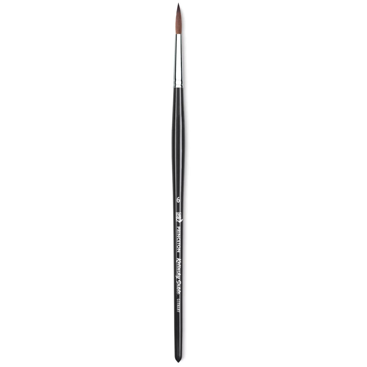 Red Handle 6 Short Sable Brush, Round, Princeton Kolinsky Brush