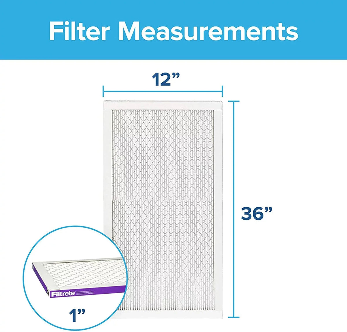1500, Filter, (exact Filtrete 6-Pack MPR x Healthy AC Ultra 12x36x1, Furnace x Living Air dimensions 35.69 Allergen, 11.69 0.78)