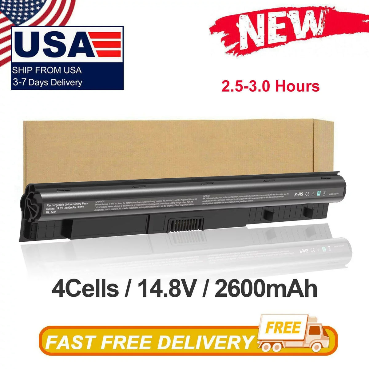 3551 USPS 3567 For 5555 Inspiron 5755 5559 Laptop Battery 5758 5558 M5Y1K