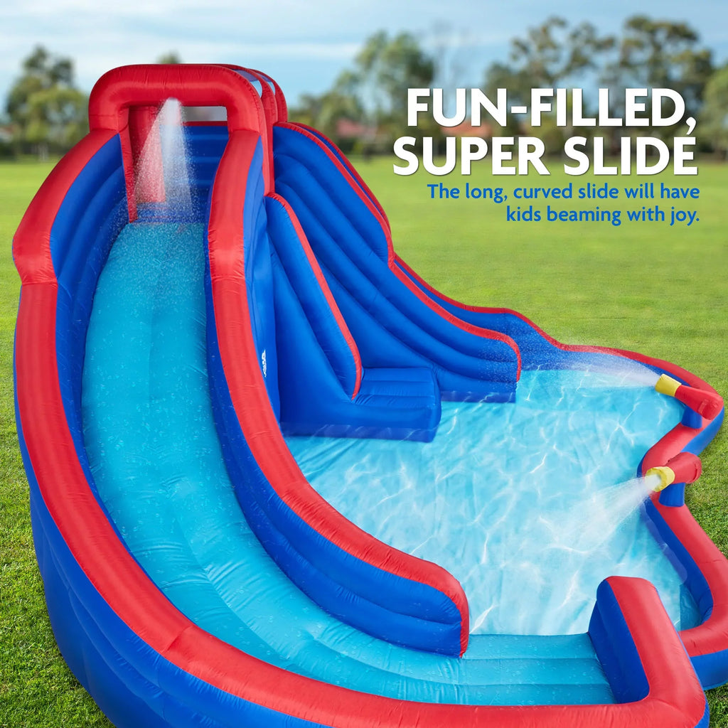 Pool, Water Fun Inflatable Backyard Water Park up & Blow & Sunny Slide Kids for
