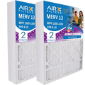 Comparable Made 13 Filter 2 9 Pack to Air USA AIRX FILTERS & AIR. 16x25x5 by MERV MPR FILXXCAR0016 1500 FPR Premium Filter WICKED Bryant with Carrier - 16x25x5 Furnace 2200 CLEAN Compatible