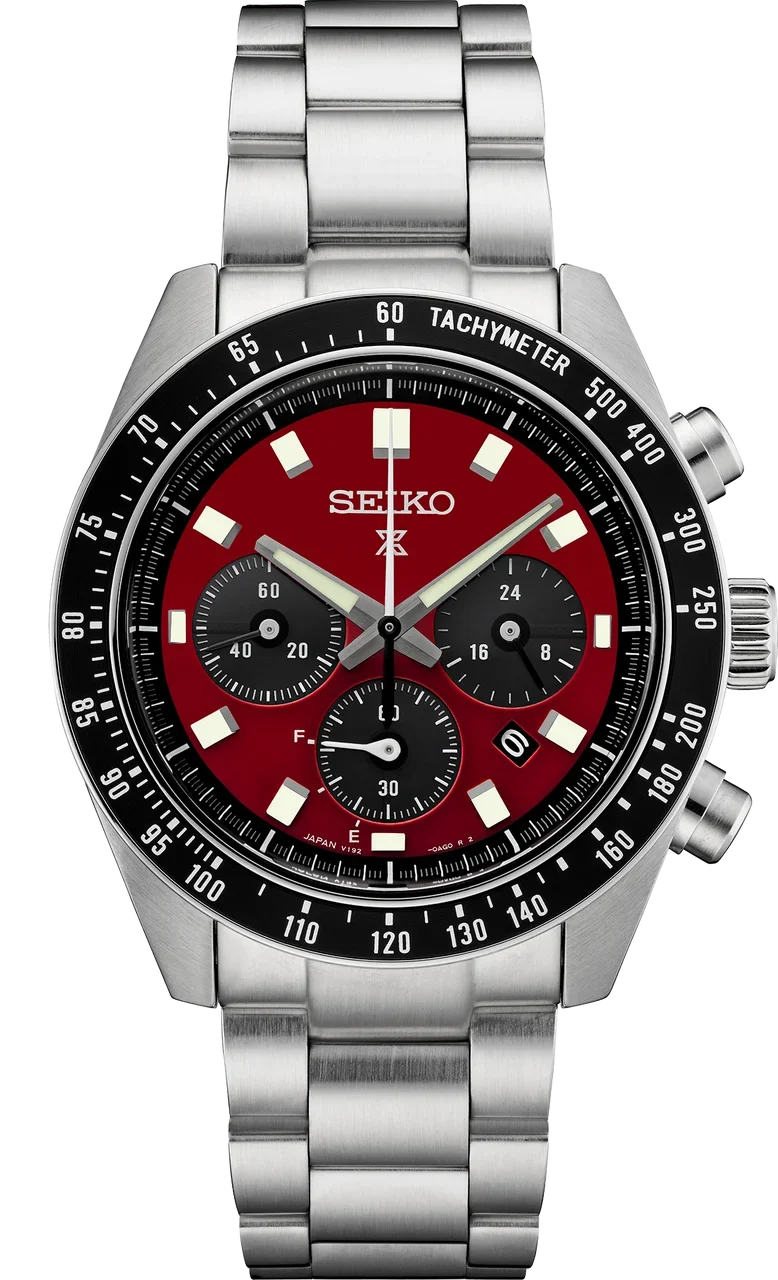 Seiko Solar Speedtimer Crimson Chronograph Red SSC927 Prospex