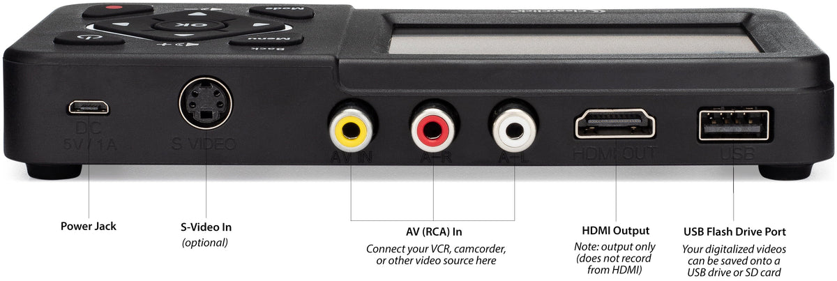 (Second Generation) 2.0 ClearClick - Edition) RCA, Video Converter Camcorder, Gaming DVD, Tapes, Systems to VCR's, AV, Record Video from Hi8, Digital (Bundle VHS