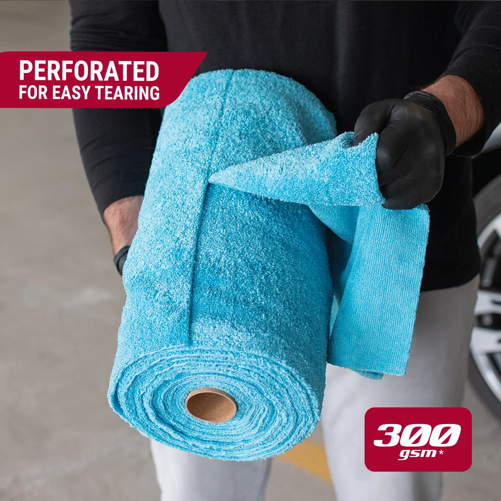 Multi-Purpose Platinum Cleaning, 50 Detailing XL Count Roll Microfiber Series Towels,