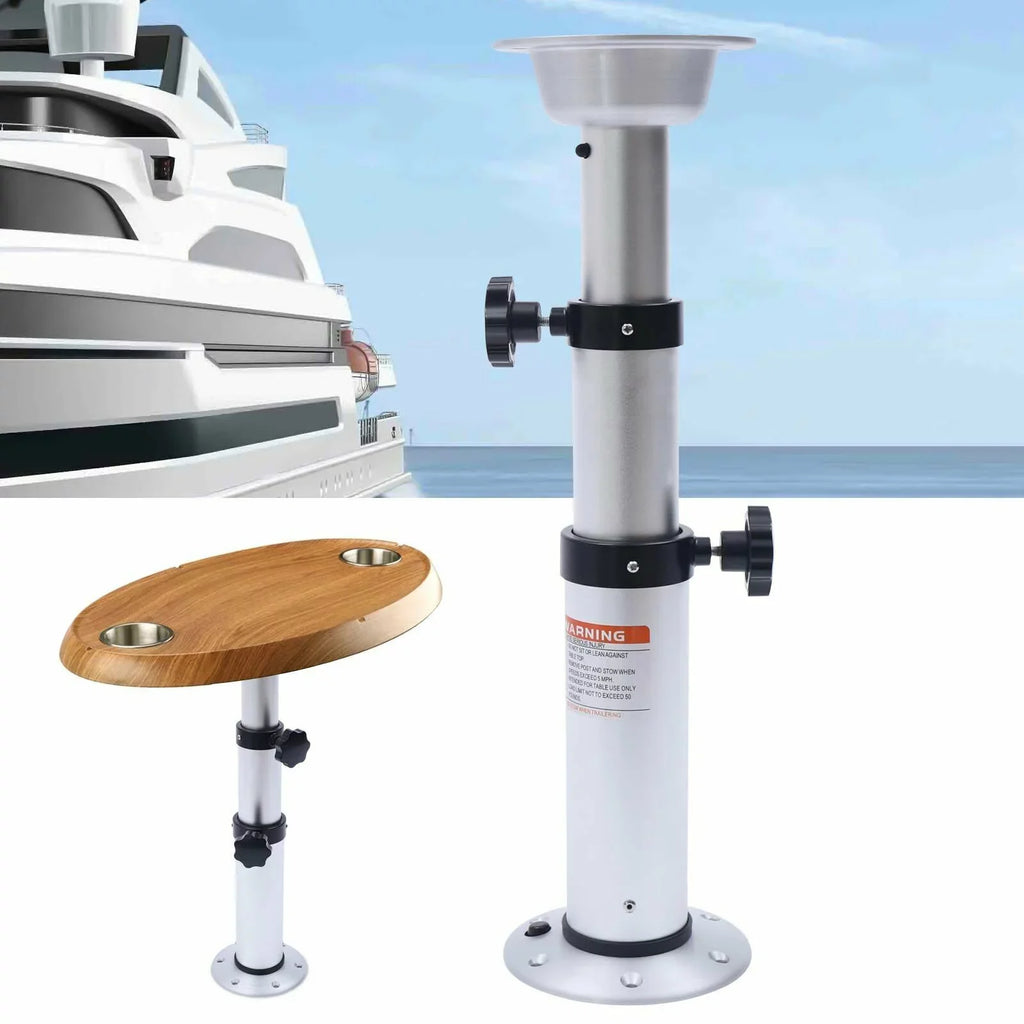 Removable Frame Mount Camper RV Pedestal Marine Base Miumaeov Alloy Aluminum Thickened Table Boat Caravan Stand for Motorhome 16.9"-29.1"Adjustable Table Leg