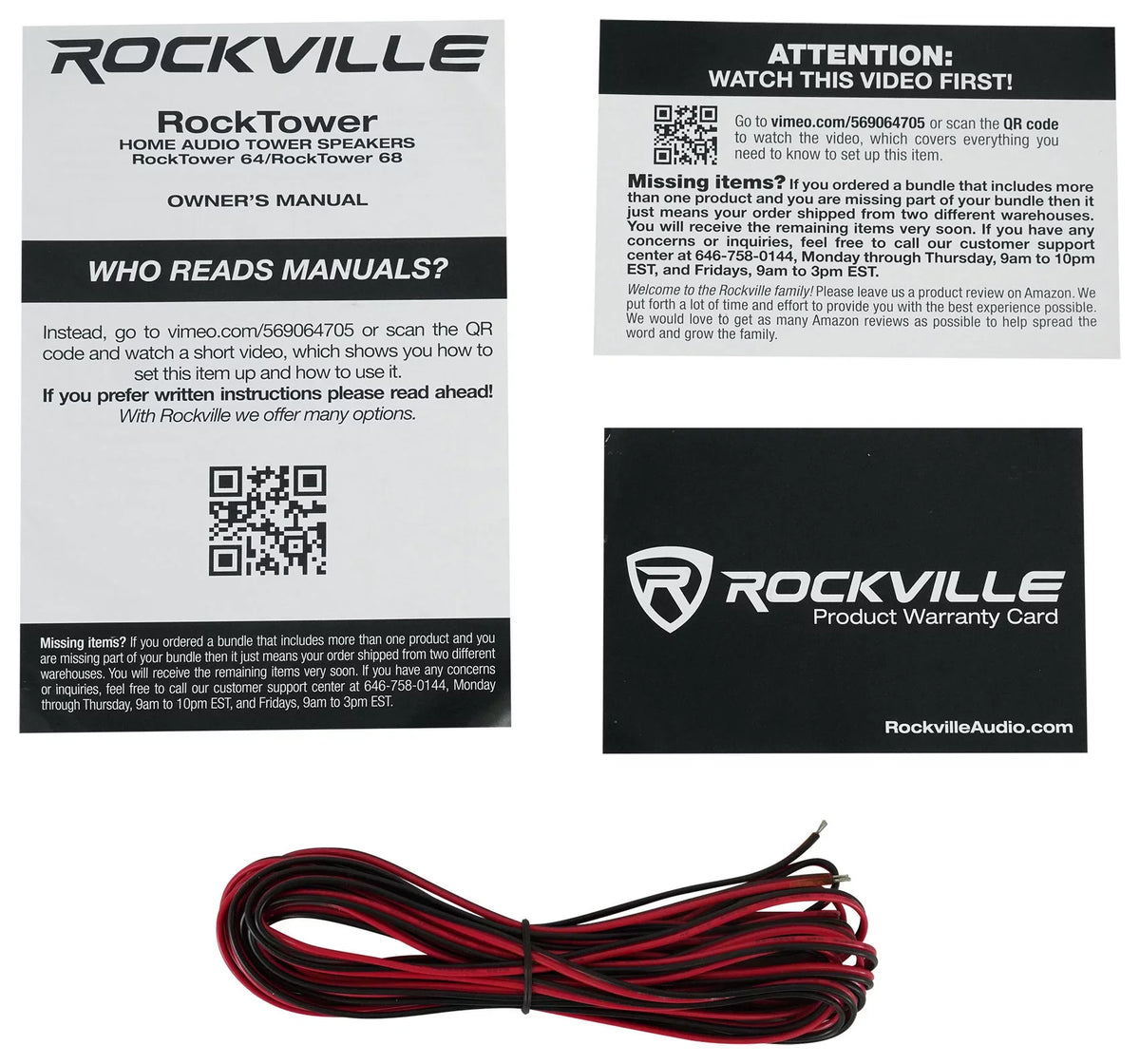 Rockville Amplifier/Home + Receiver Tower (2) BluTube WD Bluetooth Tube Speakers