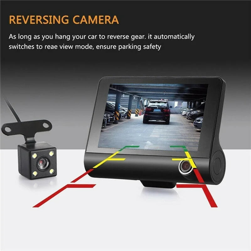 170° and Rear NIFFPD with Car Recorder Lens Camera Camera FHD Dual 4" Front DVR 1080P G-Sensor Dashboard,