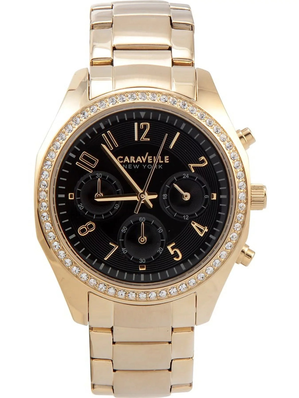 Yellow New Japanese Watch Display Quartz Caravelle Women's Analog York 44L116