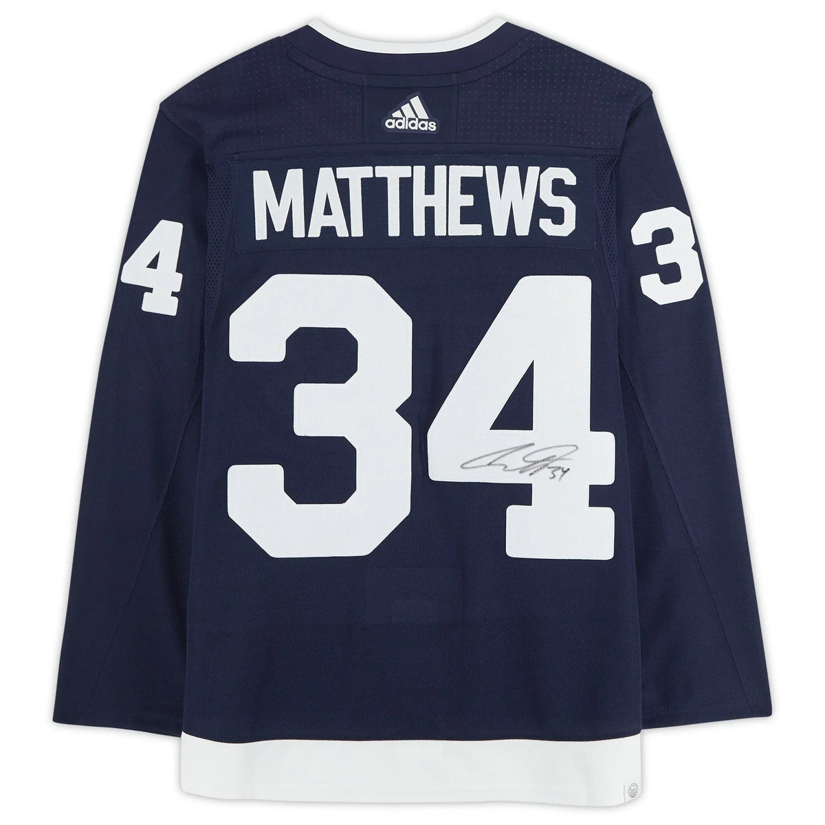 Authentic Leafs Auston 2022 adidas Matthews Navy Toronto Maple Classic Autographed Jersey Heritage