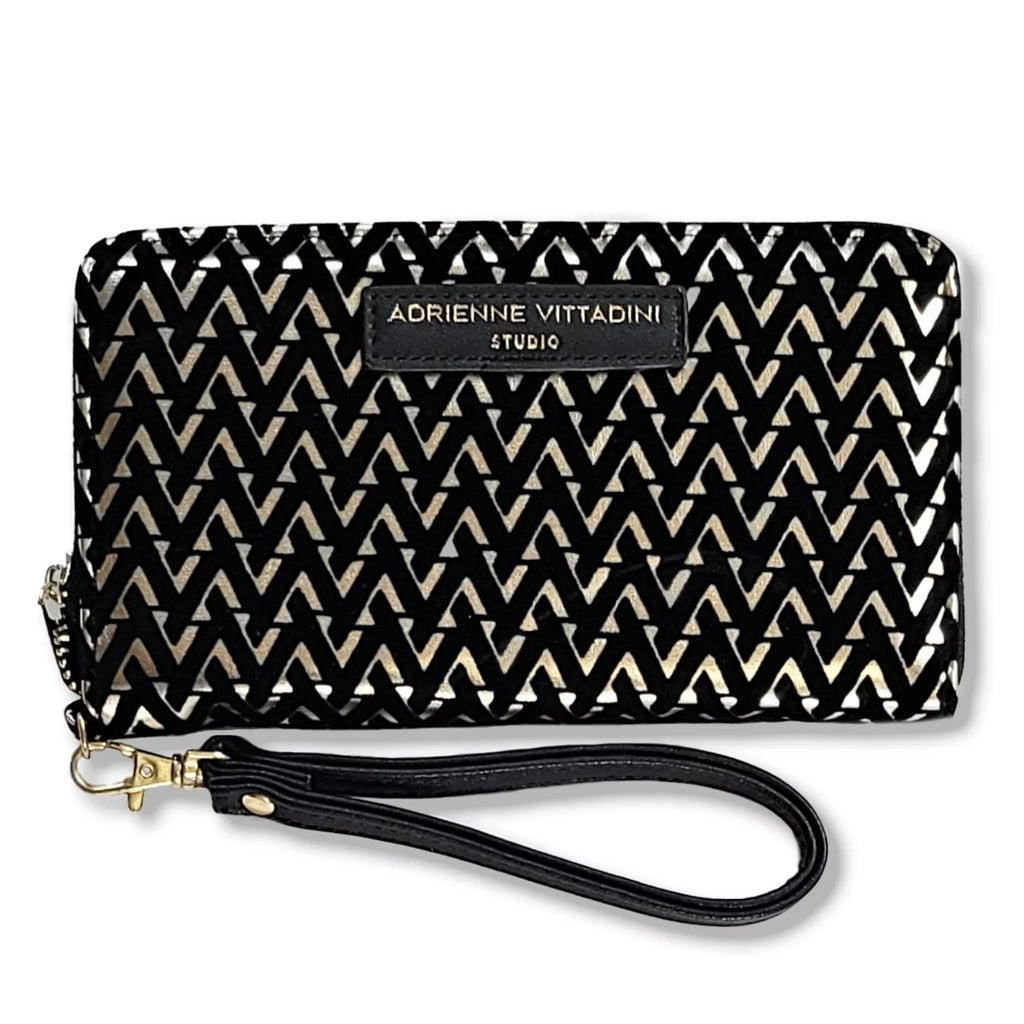 Wallet Vittadini Adrienne Phone Wristlet RFID Case Texture Velvet