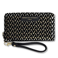 Wallet Vittadini Adrienne Phone Wristlet RFID Case Texture Velvet