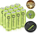 Brightown Battery AA, 1200 Charged up Household Rechargeable Battery Devices, Solar Cycles A and Recharge 12 Pack Pre to for NiMH Lights Double