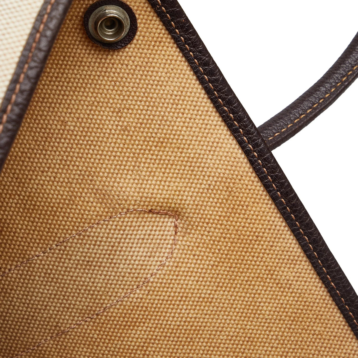 Hermès Fabric PM Garden Bag (Good) Brown Pre-Owned Party Authenticated Unisex Tote Canvas