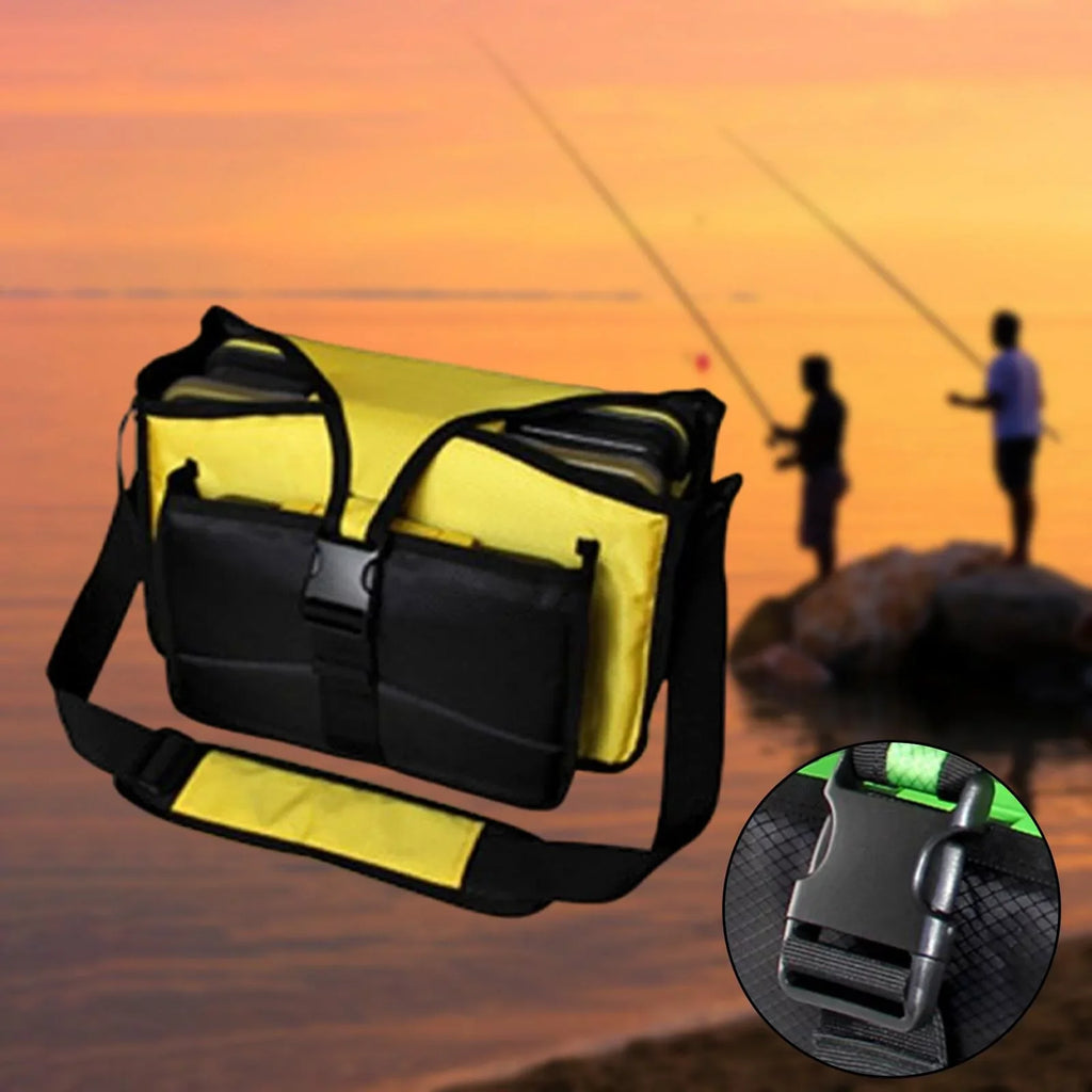 Shoulder Gift for lures Fishing Bag Organizer fishing Men Tackle for Sea Bag Tackle Fishing Portable Yellow Fishing Box Bag Bag Bag Storage