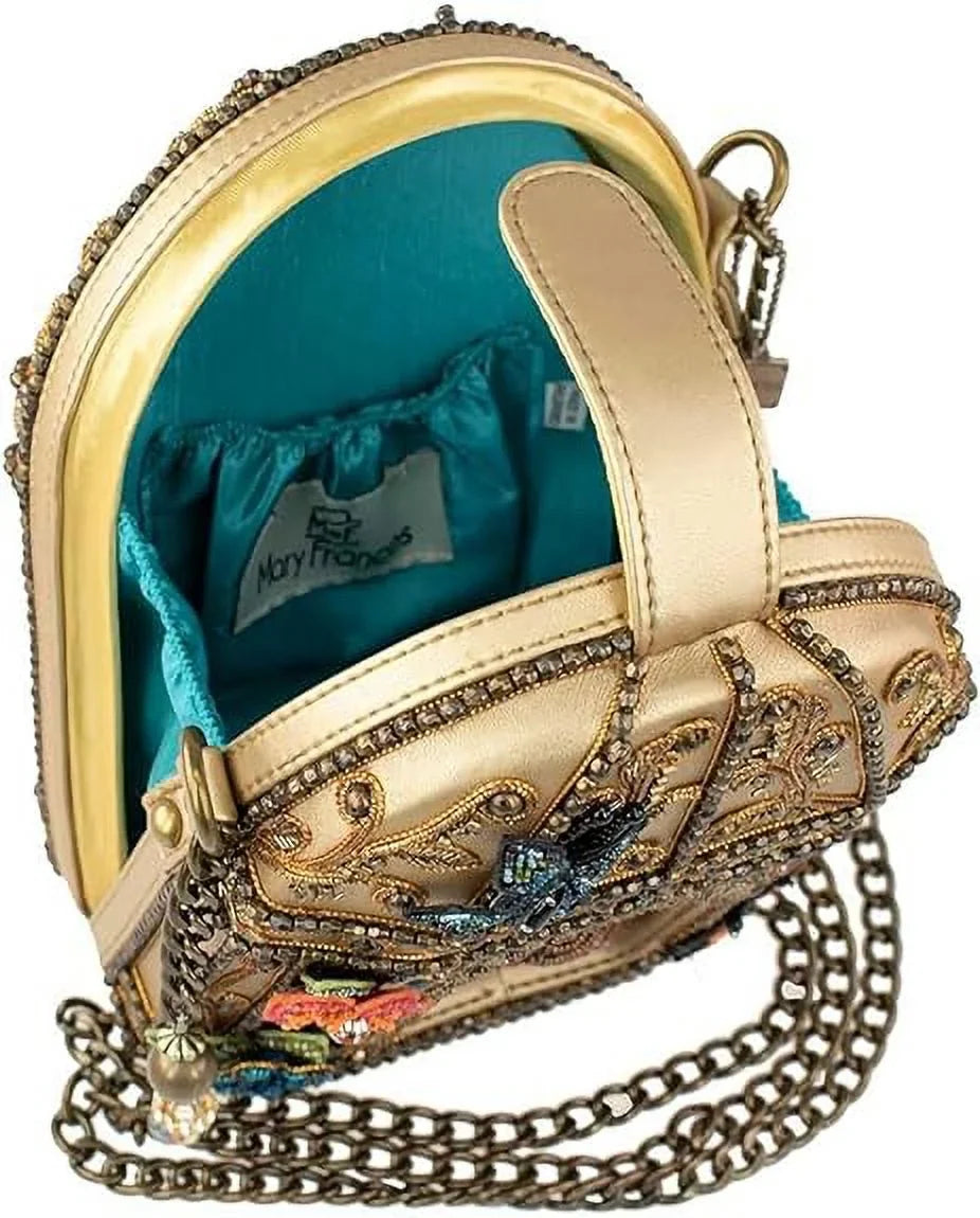 Beaded Be Cagey Multi Mary Frances Crossbody Birdcage Handbag, Don't