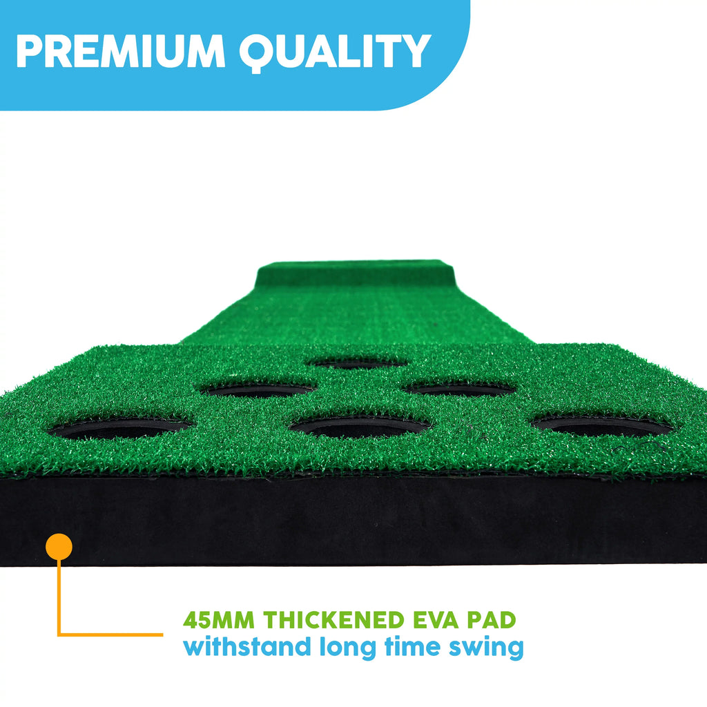 Hitting Lawn Game Big and Green Sky Golf Mat Putting