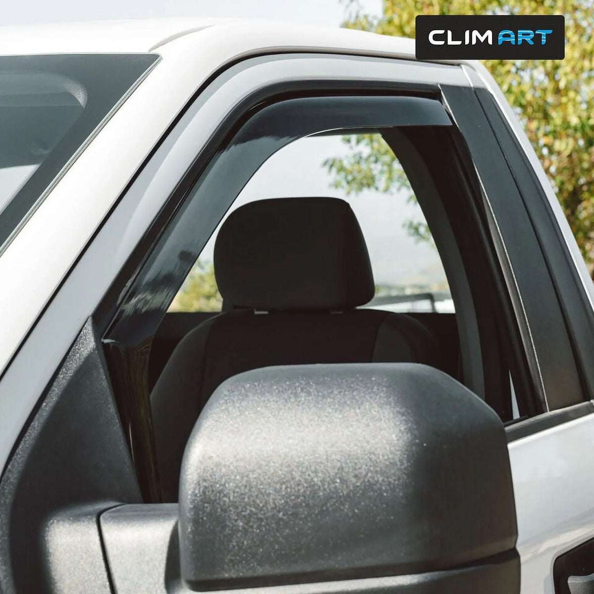 Window Dark Visors, Smoke Rain Truck Deflectors, Cab, Original 315008LP for 2 Incredibly ART Deflector, F150 2015-2020 Window Regular Accessories, Vent Durable in-Channel Guards pcs- CLIM Ford Vent