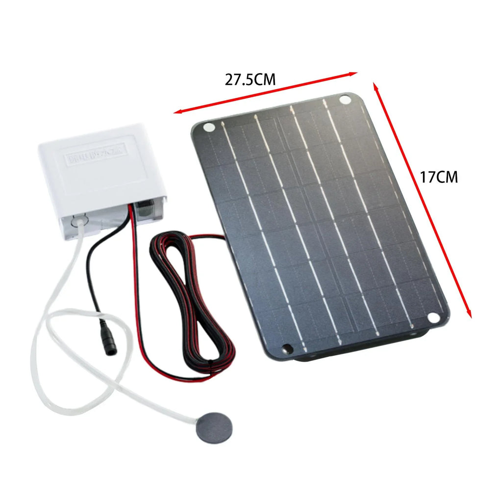 Silent Solar Air Pump Friendly,6V Air Powered Pump Solar for Pump,Aquarium Pond Eco Hydroponics Solar kesoto Pond Oxygenator Aerator